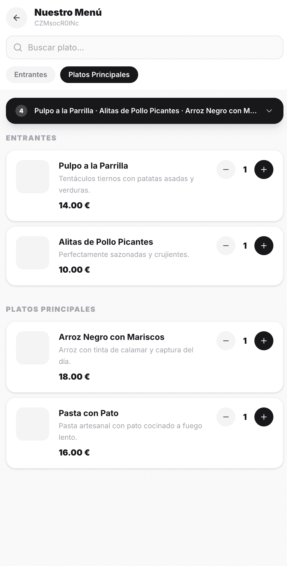 Menú digital RestABot